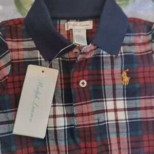 Ralph Lauren Baby Boy One Piece NWT 9 Month Christmas Outfit
